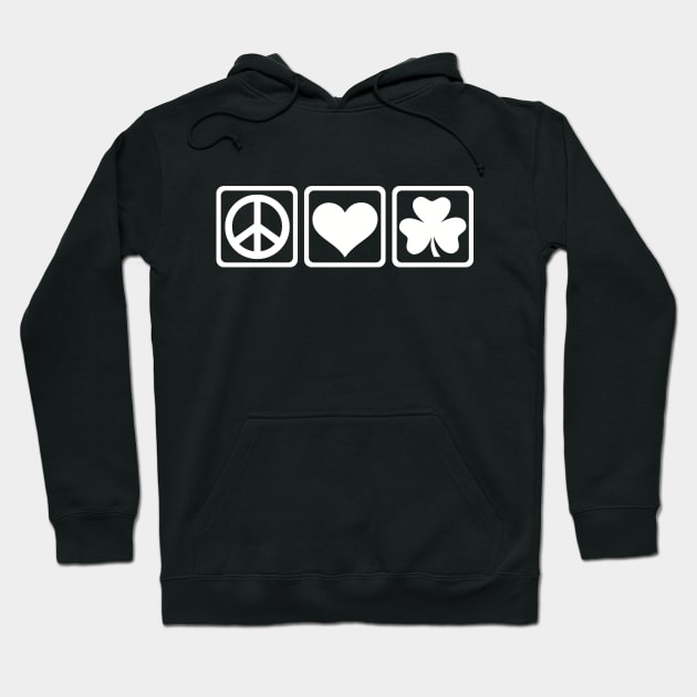 Peace love Shamrock Hoodie by Designzz